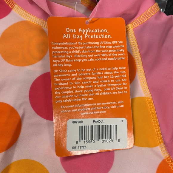 UV Skinz Girls' 3-piece Swim Set. UPF 50+ - Picture 7 of 9